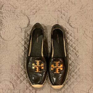 Tori Burch Espadrille black and gold. Worn once